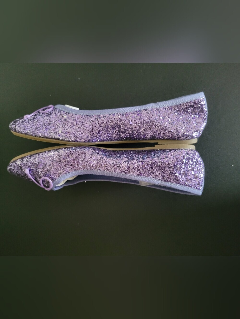 Fever Sole 8.5 Women's Purple Glitter Ballet Flats - Picture 5 of 7